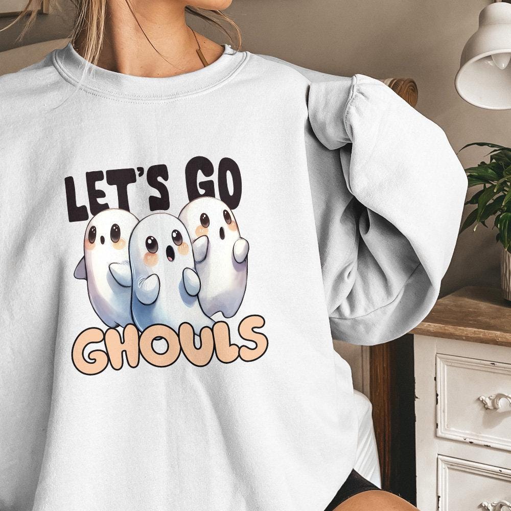 Cute Halloween png, Let's Go Ghouls png - 300 DPI Design for T-Shirt