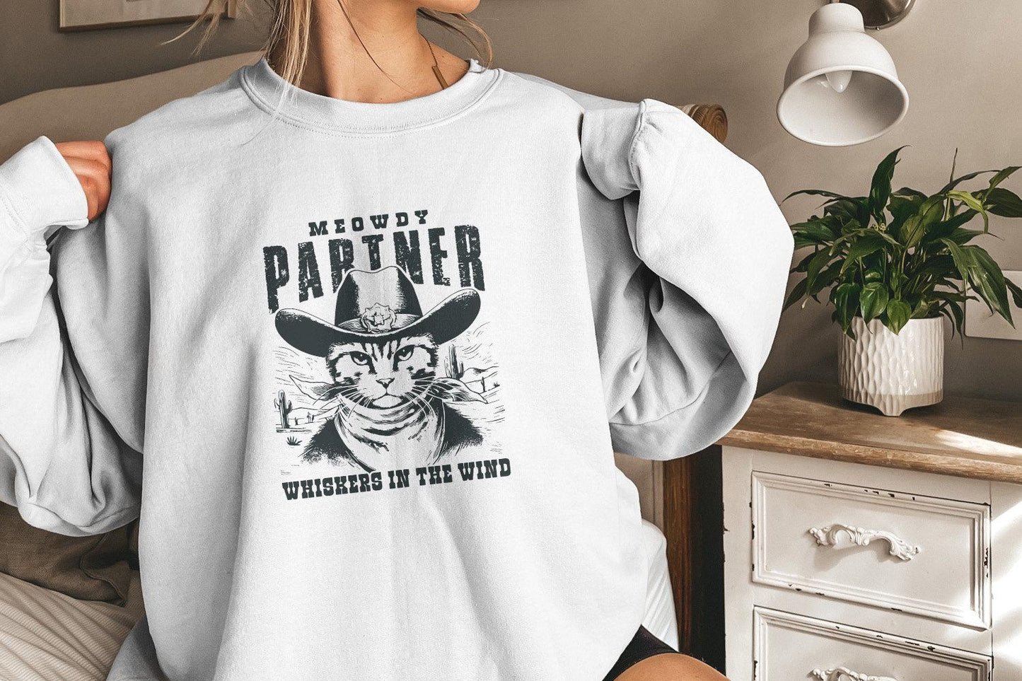 Meowdy Partner Western Cat PNG, Funny Cat Png - 300 DPI Design for T-Shirt
