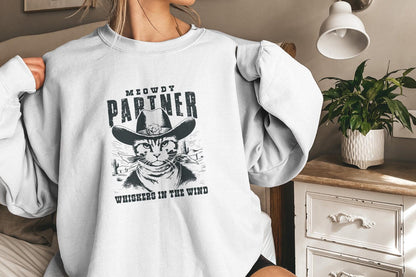 Meowdy Partner Western Cat PNG, Funny Cat Png - 300 DPI Design for T-Shirt