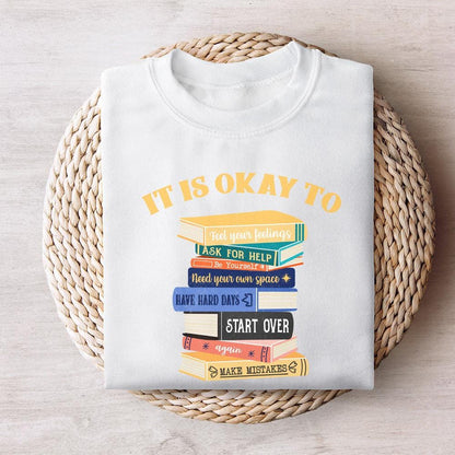 It is Okay to Feel Your Feelings PNG, Book Mental Health - 300 DPI Design
