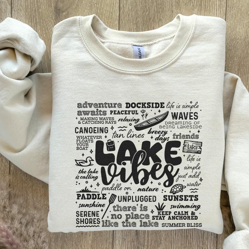 Lake Life Summer Subway Art PNG Digital Download, Summer Vibes - 300 DPI