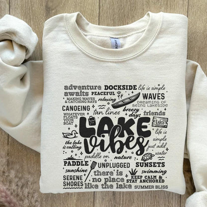 Lake Life Summer Subway Art PNG Digital Download, Summer Vibes - 300 DPI