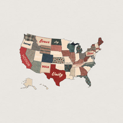 Retro America USA Map PNG, God Says You Are Bible Verse Design - 300 DPI