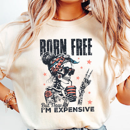 Born Free But Now I'm Expensive PNG, Retro 4th of July Sublimation Design