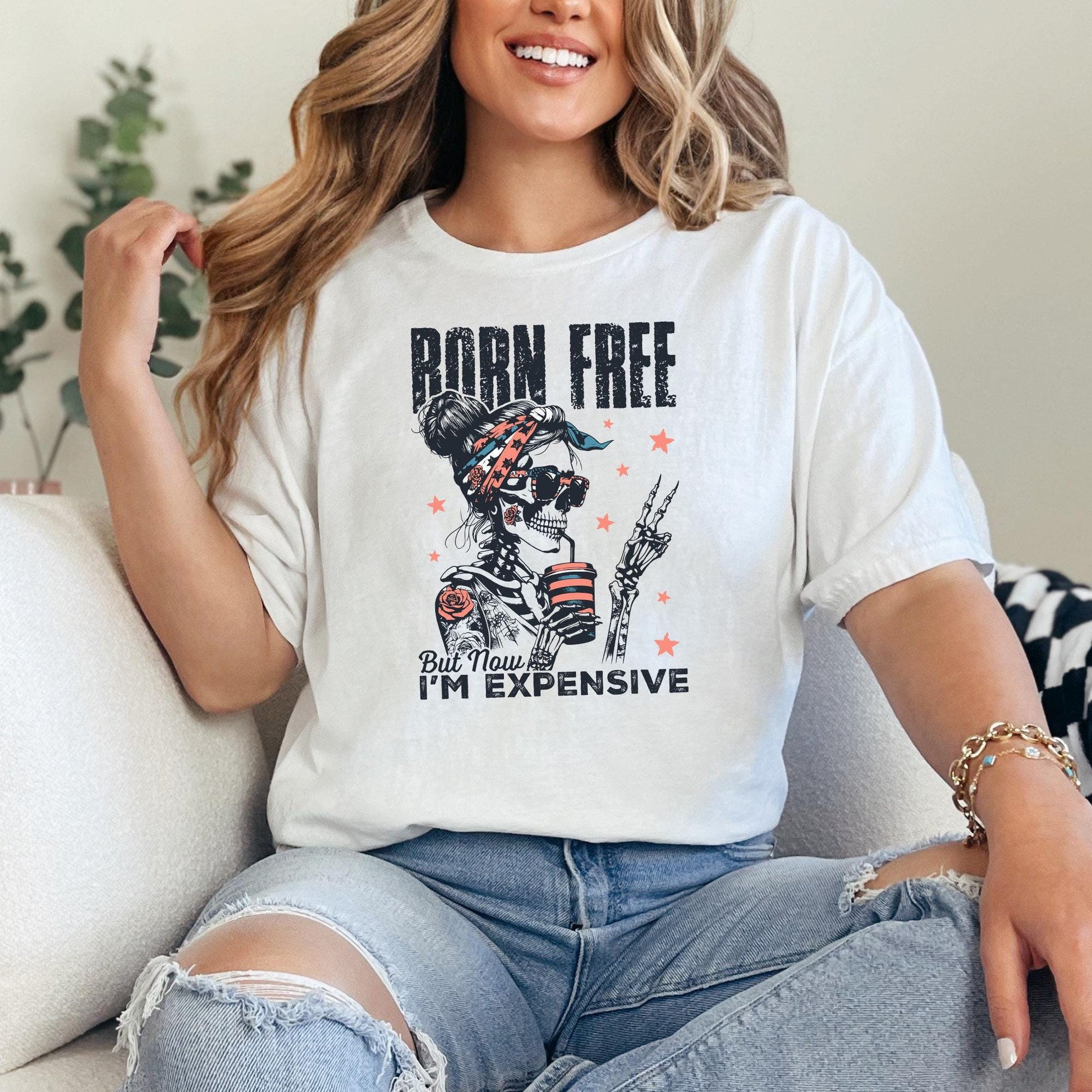 Born Free But Now I'm Expensive PNG, Retro 4th of July Sublimation Design