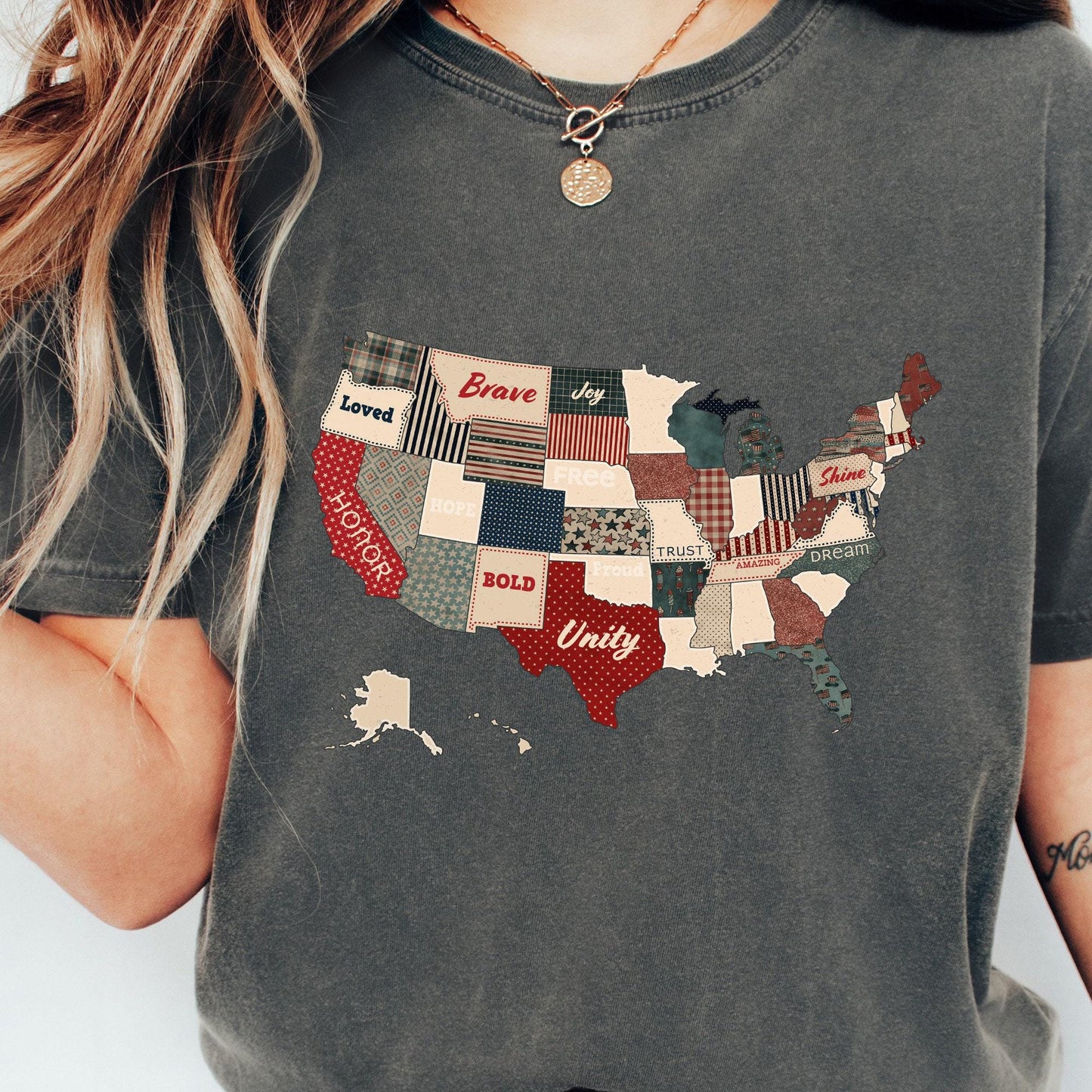 Retro America USA Map PNG, God Says You Are Bible Verse Design - 300 DPI