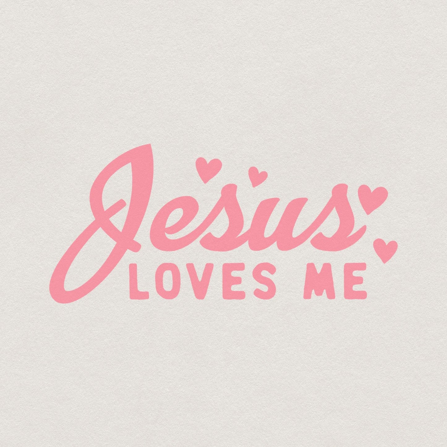 Jesus Loves Me Png, Retro Christian Valentine PNG - 300 DPI Design for