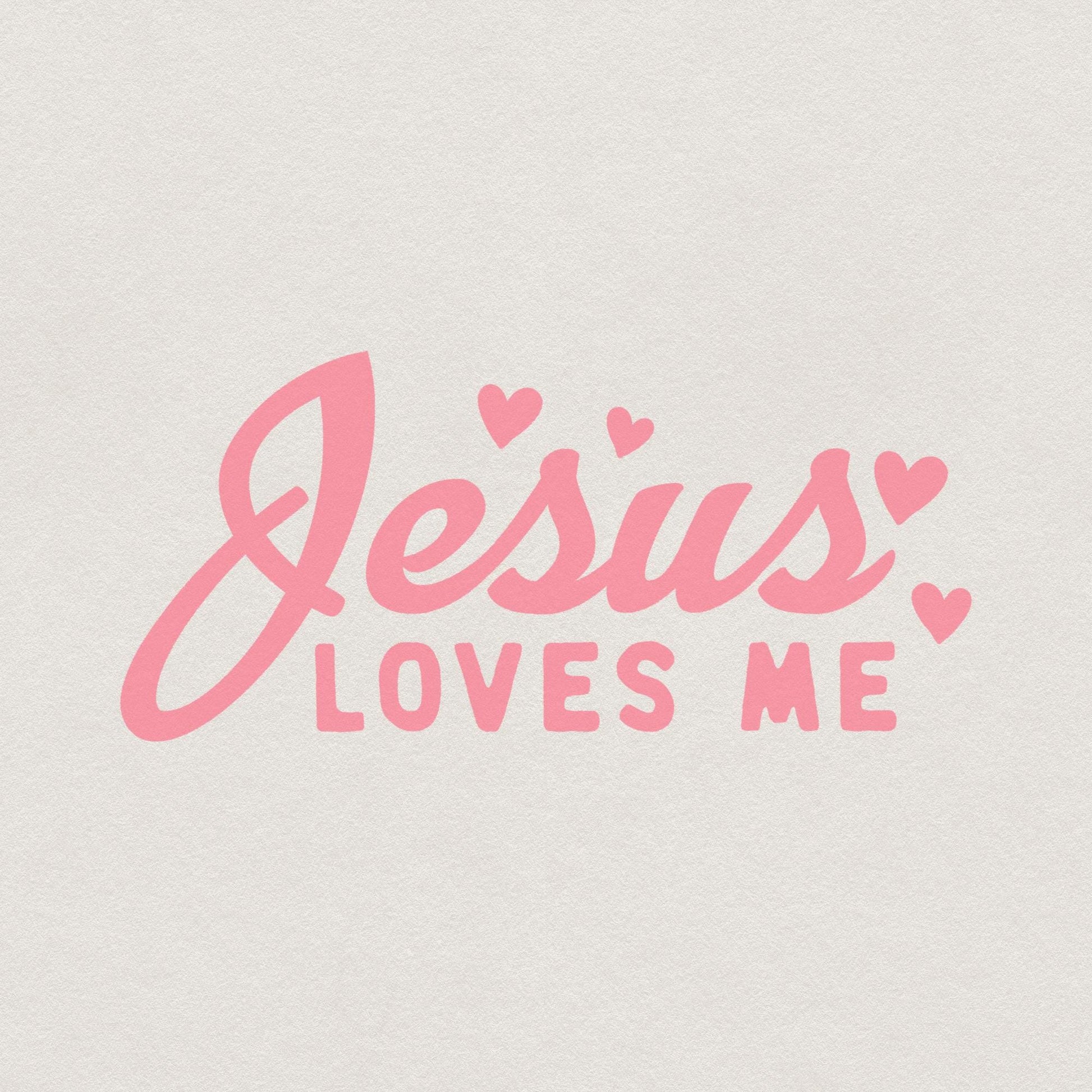 Jesus Loves Me Png, Retro Christian Valentine PNG - 300 DPI Design for