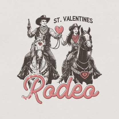 St Valentine's Wild West Rodeo PNG, Vintage Western Valentine's Design -