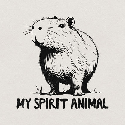 Capybara Spirit Animal PNG Alt 2, Capybara Lover - 300 DPI Design for