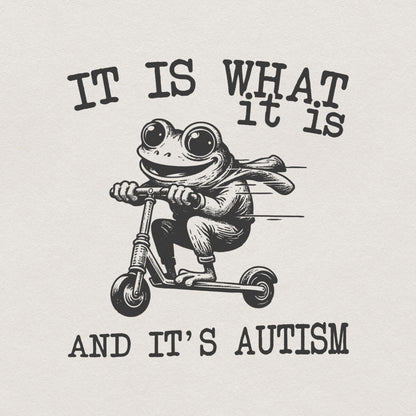 It Is What It Is And It Is Autism PNG, Funny Raccoon Meme - 300 DPI