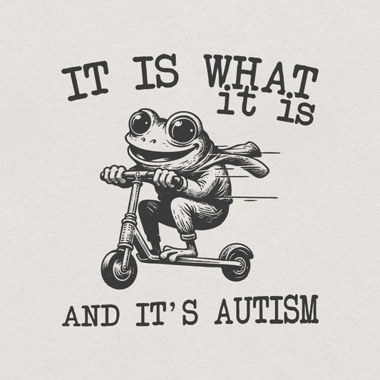 It Is What It Is And It Is Autism PNG, Funny Raccoon Meme - 300 DPI