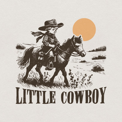 Little Cowboy Png Alt 2, Sublimation Design - 300 DPI Design for T-Shirt
