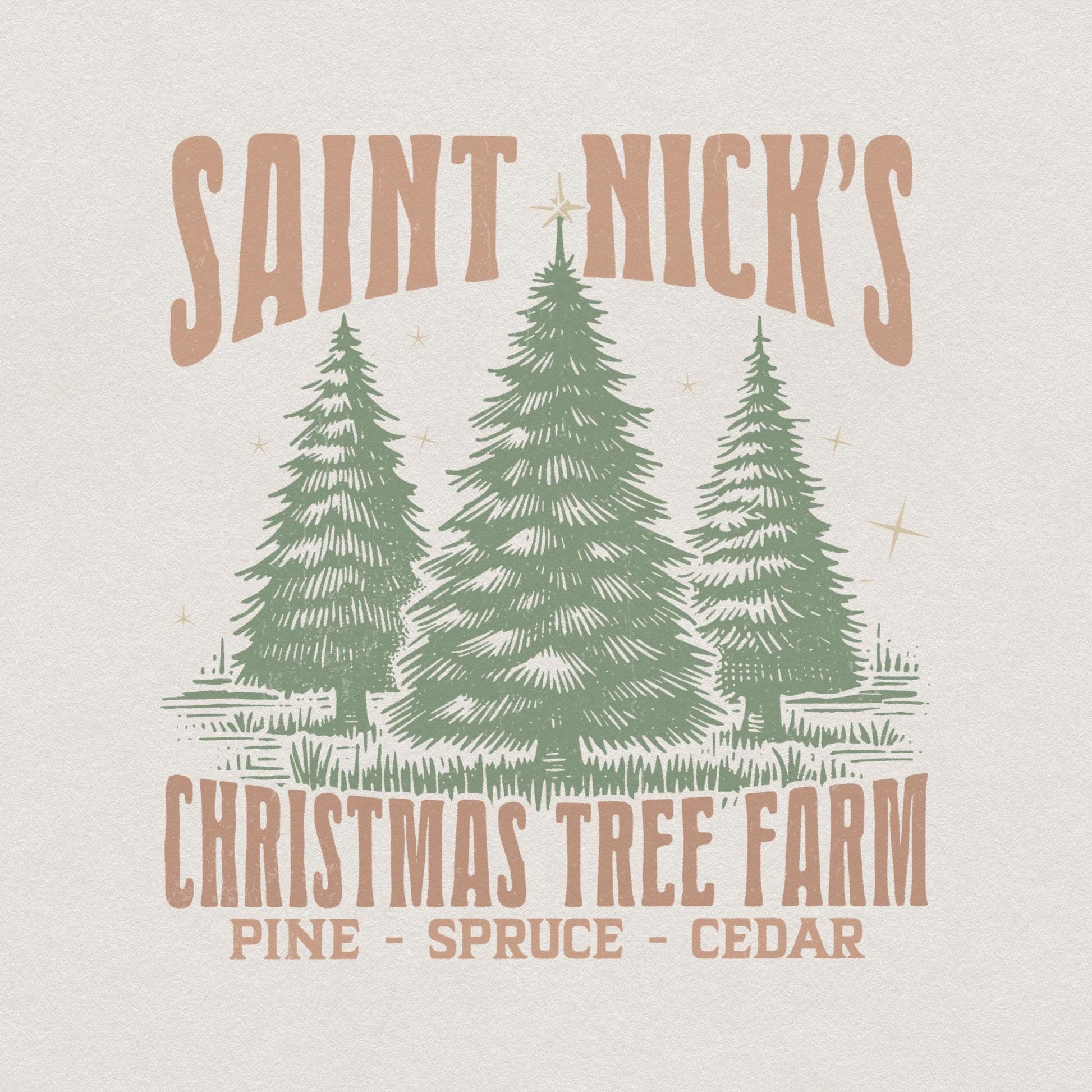 Christmas Tree Farm PNG Sublimation Digital Design, Vintage Xmas PNG -