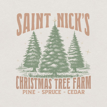 Christmas Tree Farm PNG Sublimation Digital Design, Vintage Xmas PNG -