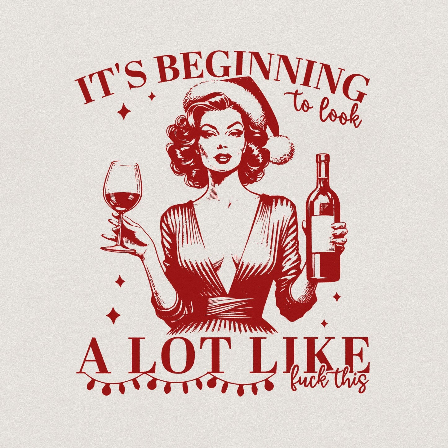 Retro Girl Christmas PNG Alt 2, Retro Christmas Png - 300 DPI Design for