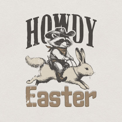 Howdy Easter PNG, Western Easter Raccoon png - 300 DPI Design for T-Shirt