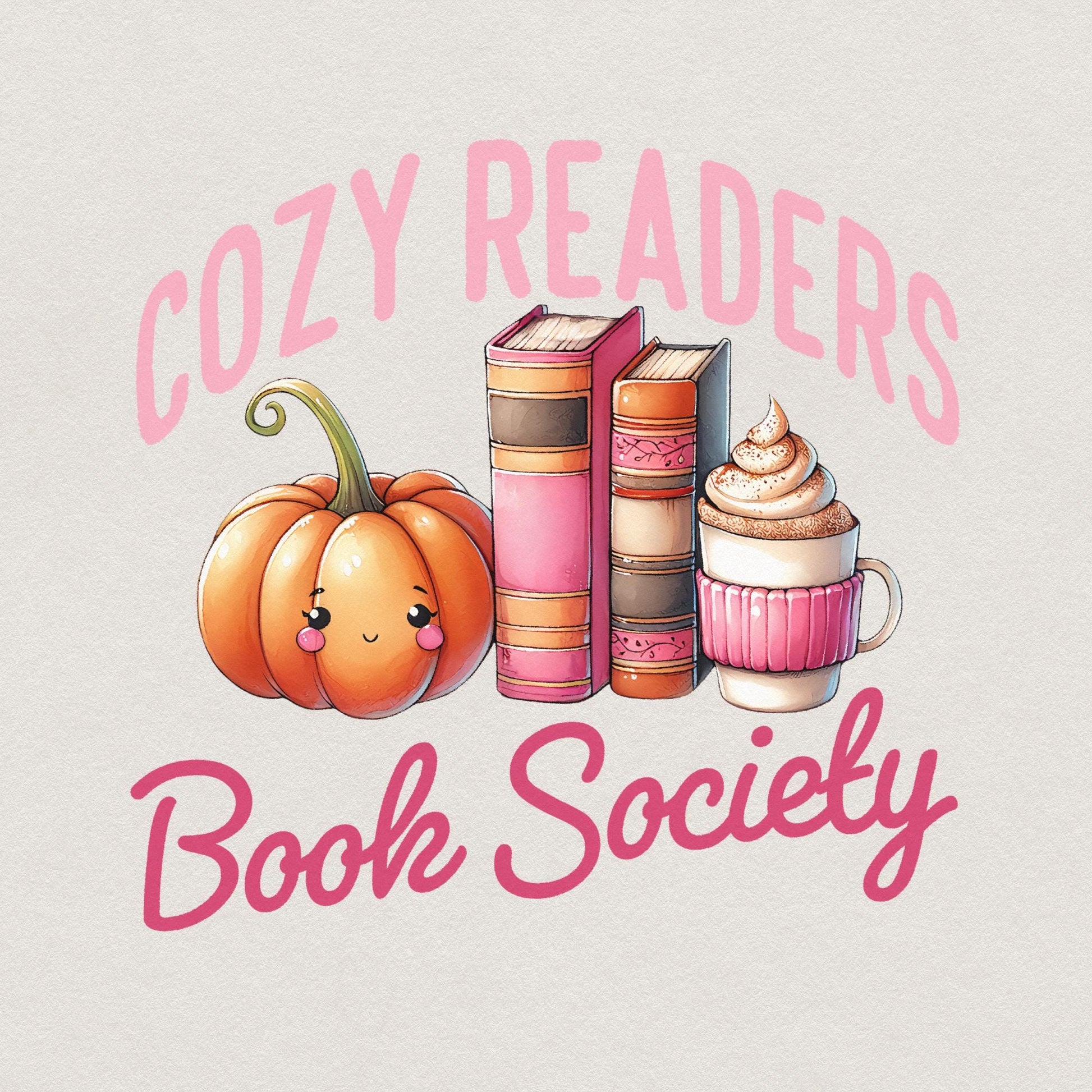 Cozy Readers Book Society Png, Sublimation Design - 300 DPI Design for