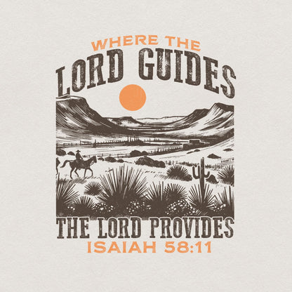 The Lord Provides Christian PNG, Vintage Bible Verse Sublimation - 300