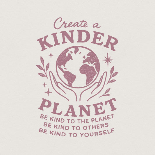 Create a Kinder Planet PNG, Be Kind Digital Design - 300 DPI Design for