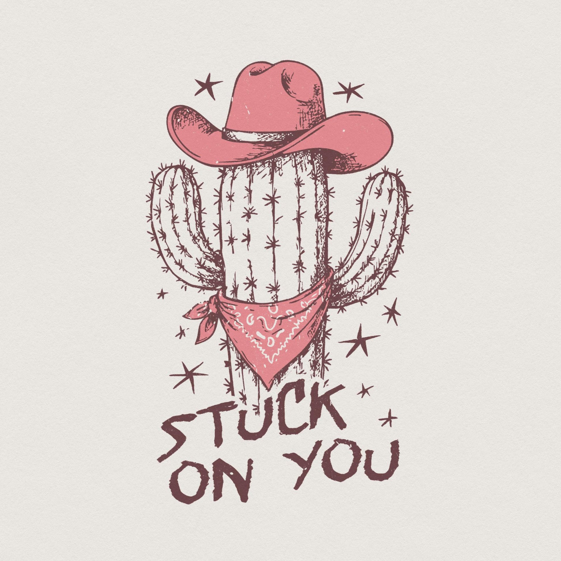 Stuck On You PNG, Cactus Png - 300 DPI Design for T-Shirt