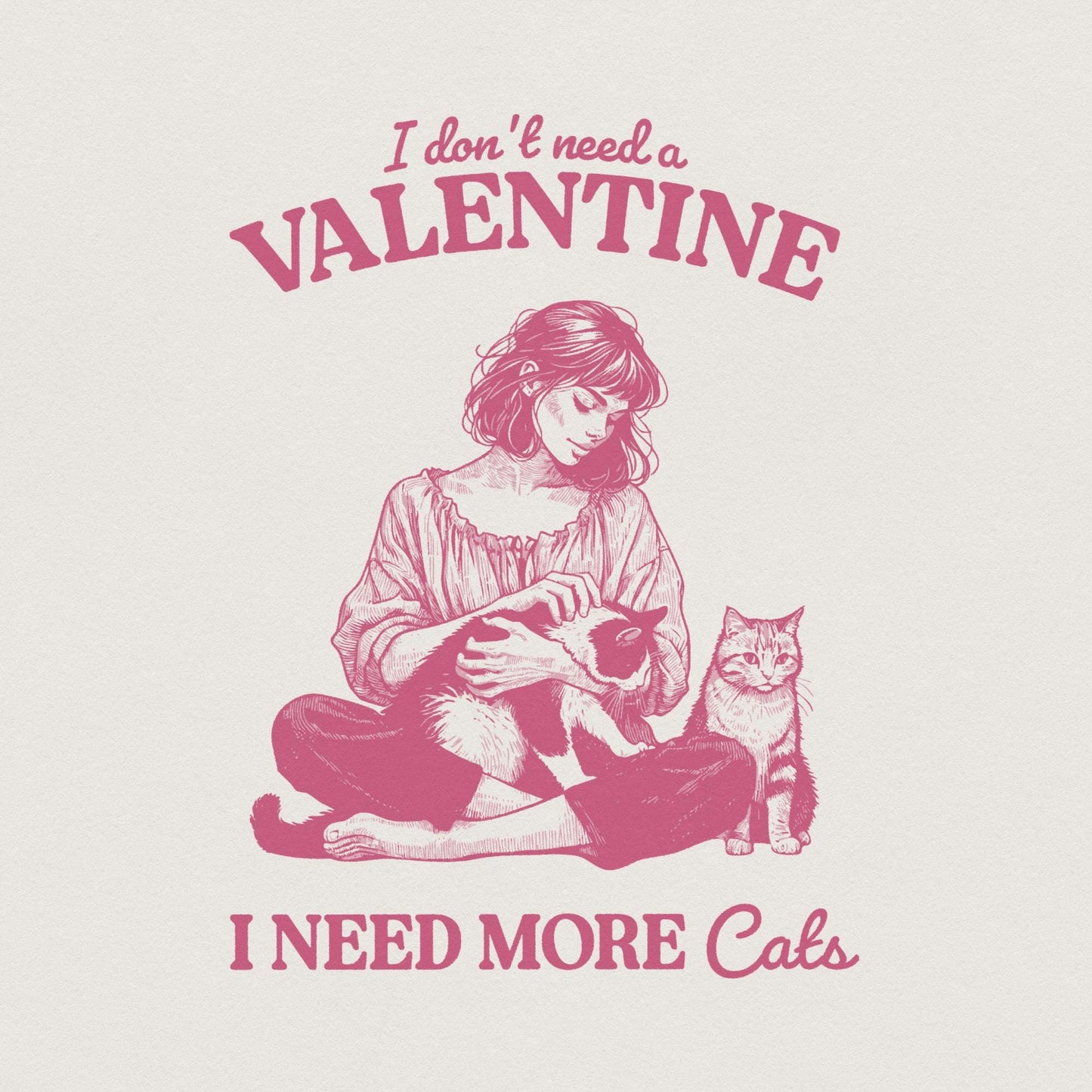Valentine Cat PNG, Funny Valentine png - 300 DPI Design for T-Shirt