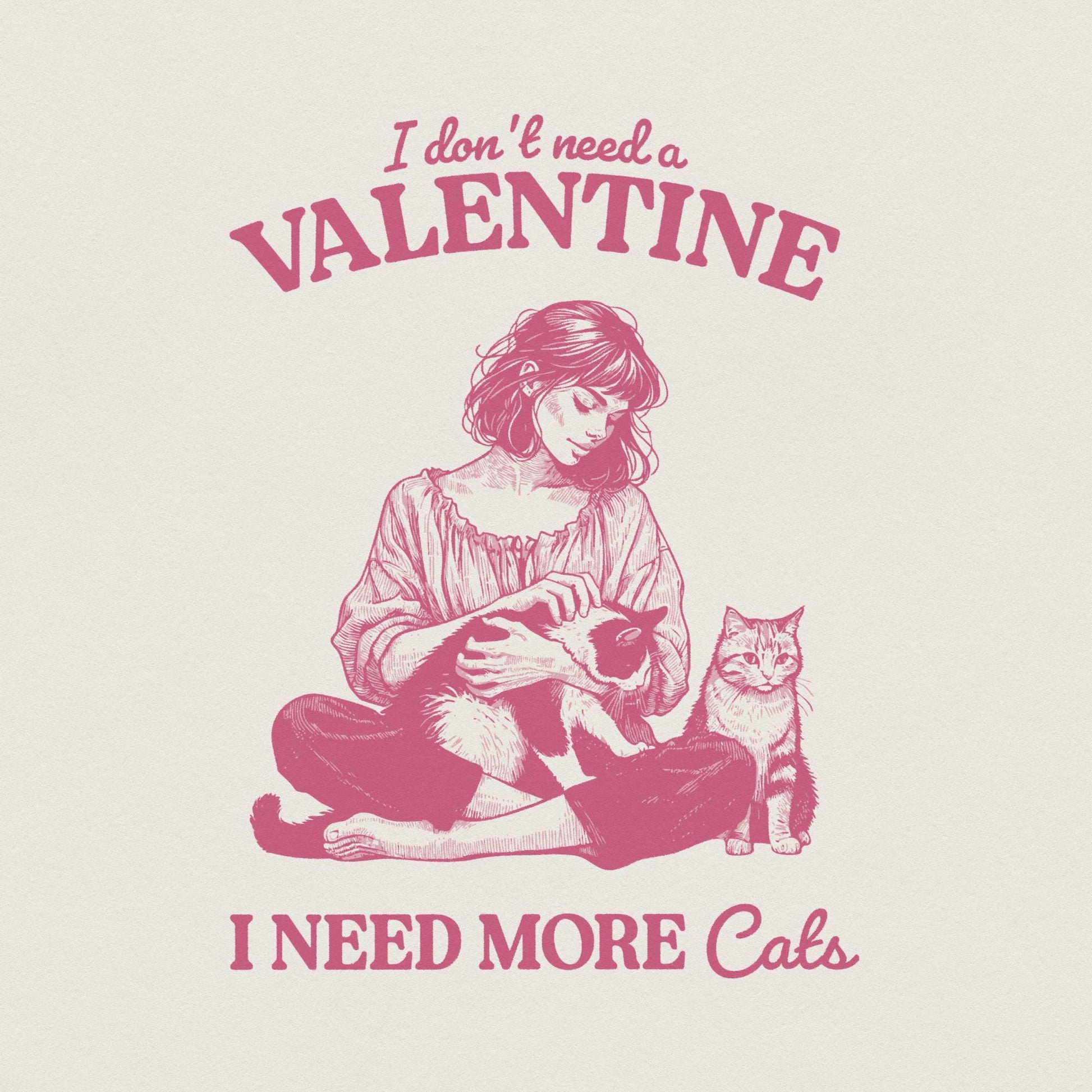 Valentine Cat PNG, Funny Valentine png - 300 DPI Design for T-Shirt