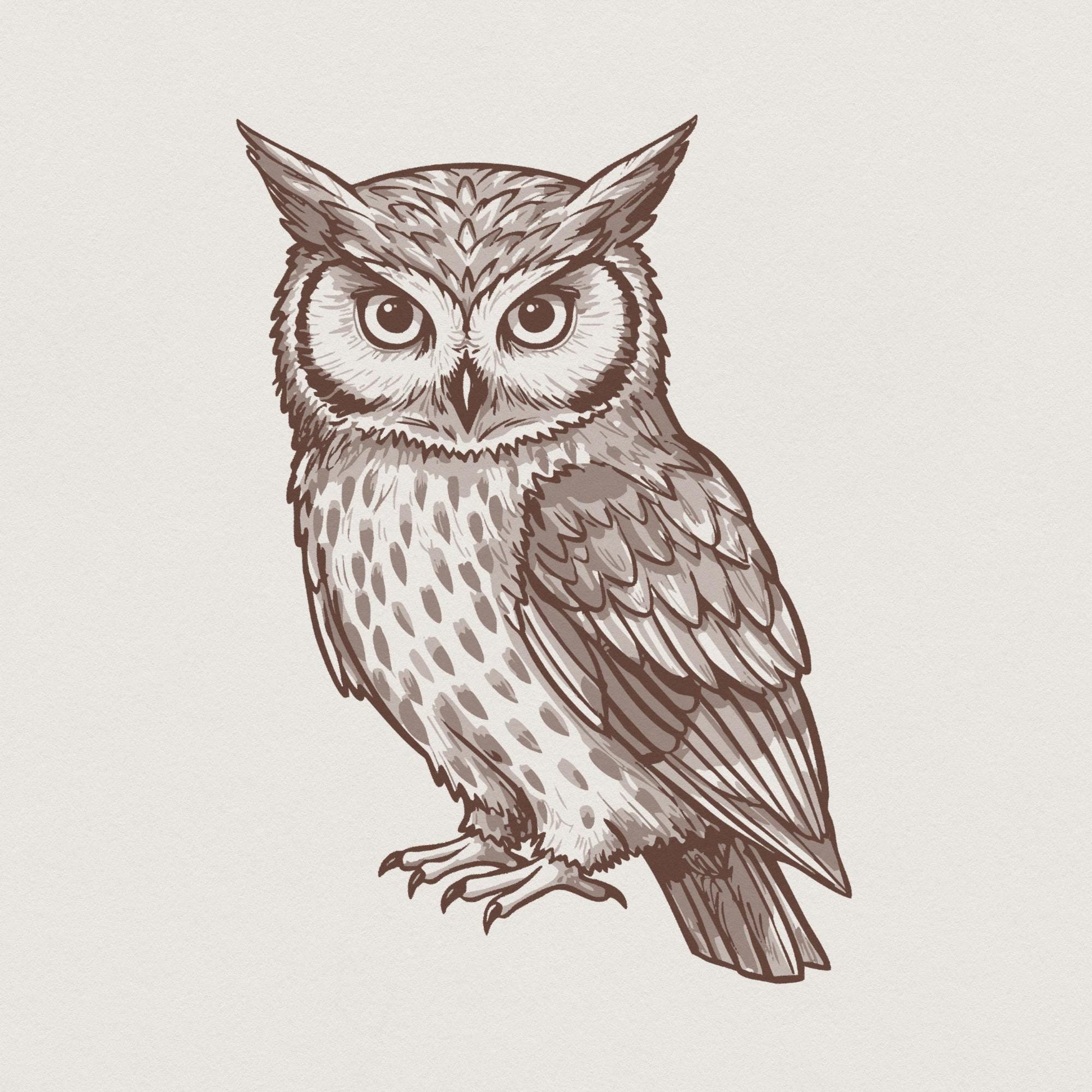 Owl PNG, Owl Vector - 300 DPI Design for T-Shirt