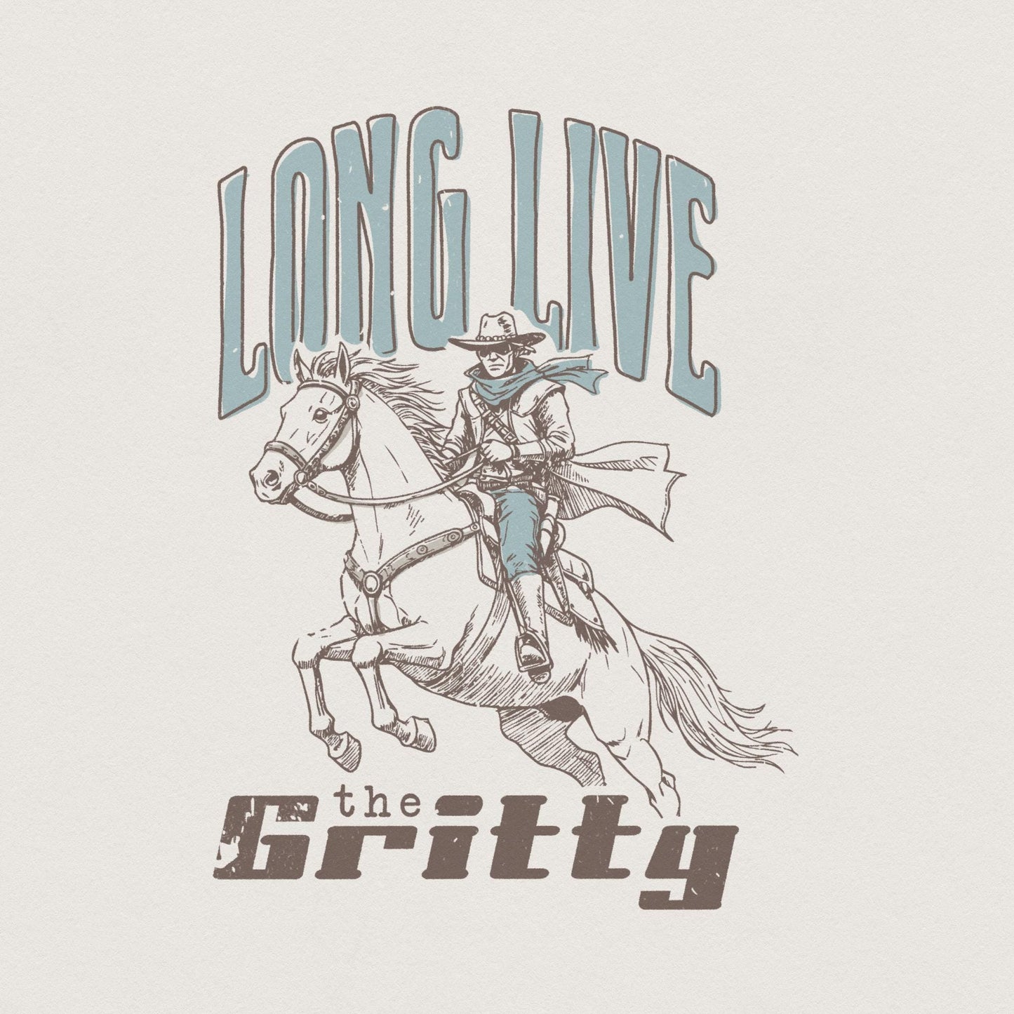 The Gritty PNG, Transparent Western Cowboy - 300 DPI Design for T-Shirt