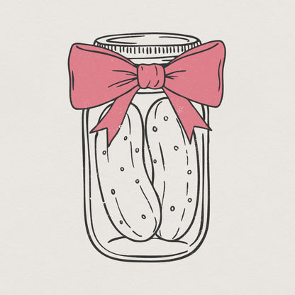 Coquette Pickle PNG, Pickle Lover Art - 300 DPI Design for T-Shirt