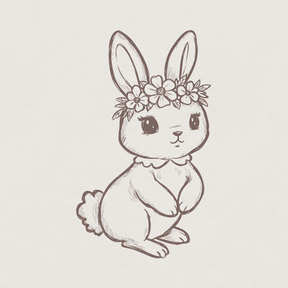 Western Bunny PNG, Easter Bunny - 300 DPI Design for T-Shirt