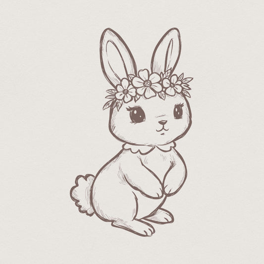 Western Bunny PNG, Easter Bunny - 300 DPI Design for T-Shirt