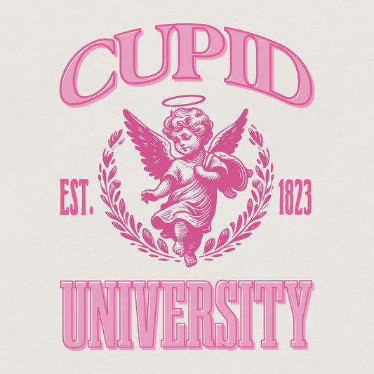 Cupid University PNG, Valentine PNG, Valentines Day T Shirt Design