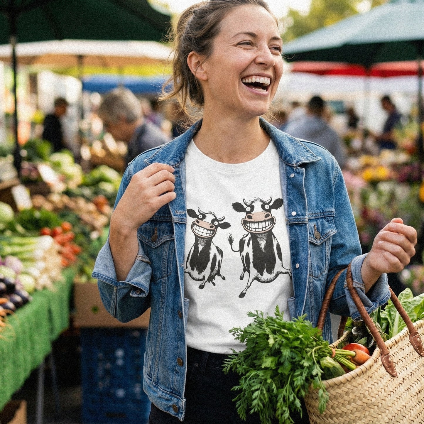 Grinning Cow PNG, Funny Cartoon Cow Art, Cute Farm Animal Clipart