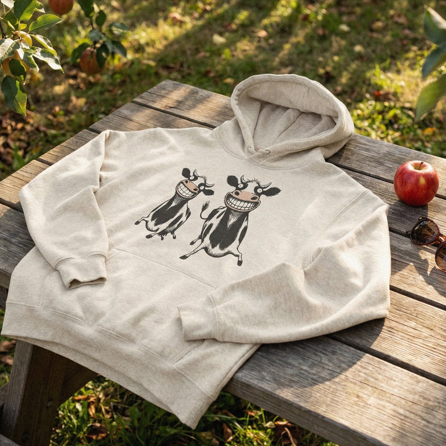 Grinning Cow PNG, Funny Cartoon Cow Art, Cute Farm Animal Clipart