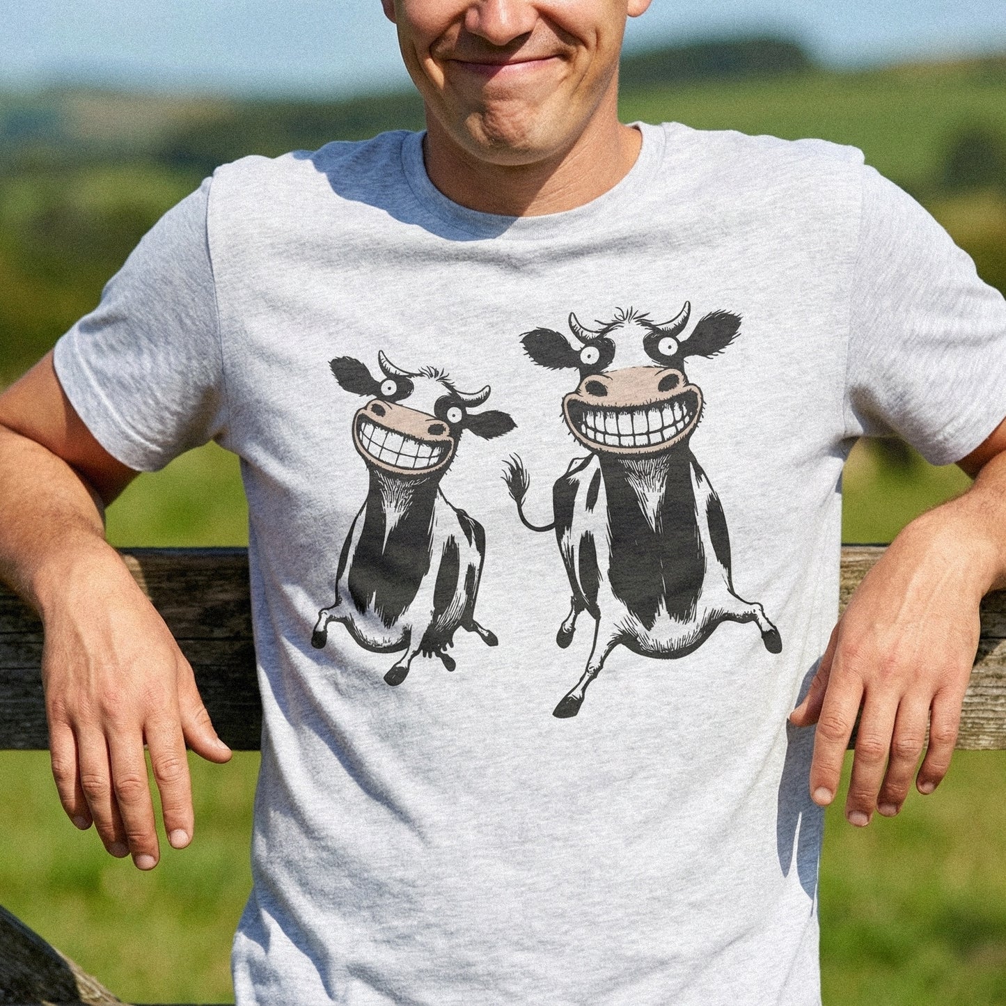 Grinning Cow PNG, Funny Cartoon Cow Art, Cute Farm Animal Clipart